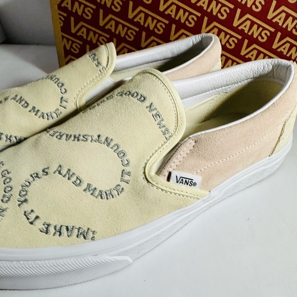 Classic Vans Slip on Shoes ..Spread Some Good News - Picture 3 of 13